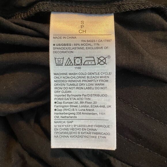 Gap Body Modal Pajama Pants Black Soft Knit White Piping Drawstring S - Picture 6 of 8